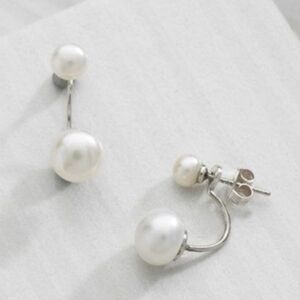 Rare Silpada Sterling Silver Lady Luxe Pearl Earrings P3355
